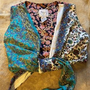 Vintage scarf top